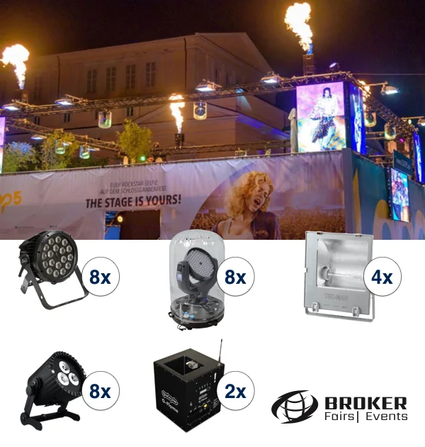 Beleuchtung Event Paket L – Artikelbild für Messebau