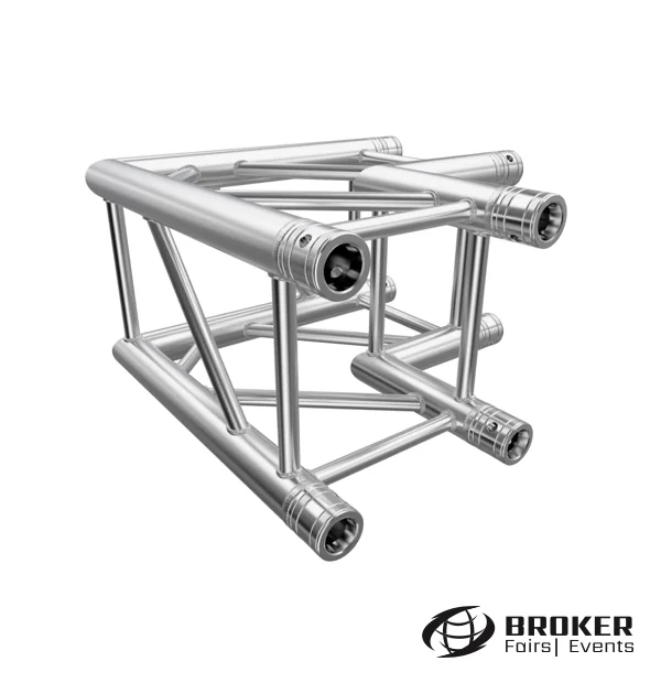 Eurotruss FD34 · 90° Ecke, Silber – Artikelbild für Messebau