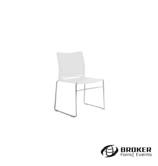 Konferenzstuhl weiß – Artikelbild für Messebau